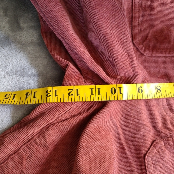 FAHERTY Stretch Corduroy Pants 27 Wide Leg Henna Rust Patch Pocket High Rise - Picture 9 of 11